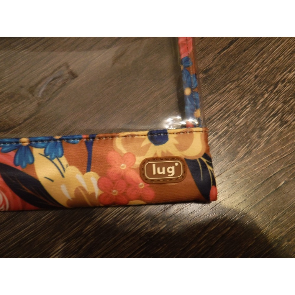 Lug Clear Floral Makeup Cosmetic Travel Pouch Bag Zipper Closure - Picture 6 of 7